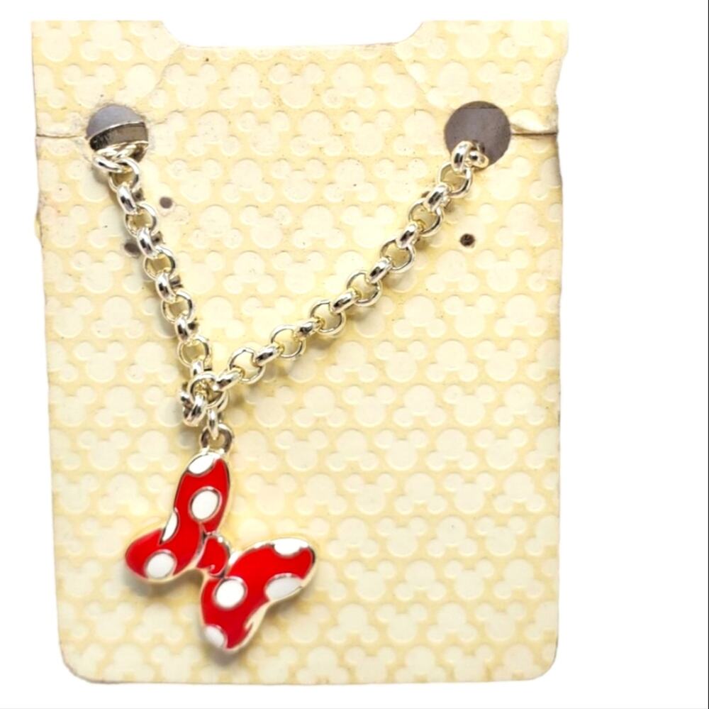 Disney Parks Minnie Mouse Bow Charm Bracelet NIP